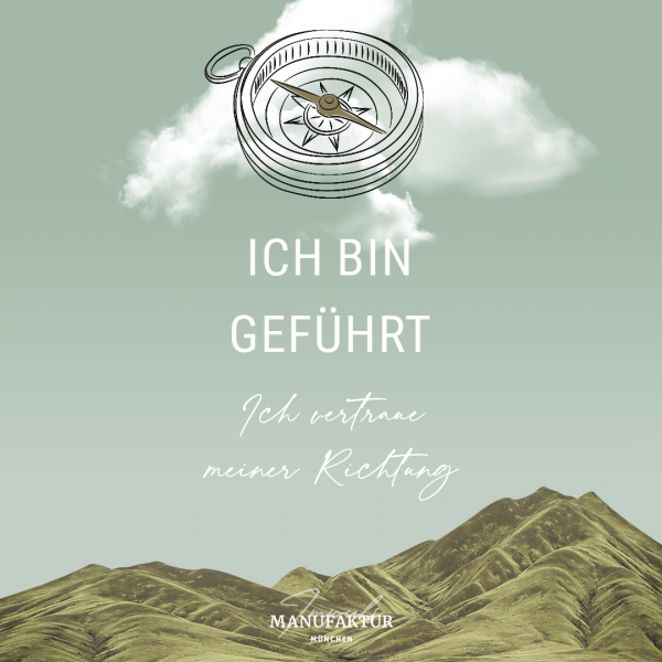 Grafisches Produktbild für das Coaching mit dem Namen Neuanfang, türkisblauer Himmel, eine Wolke mittig, Berge