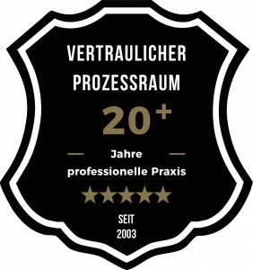Siegel Vertraulicher Prozessraum und über 20 Jahre professionelle Praxis im KREATIVSTUDIO München